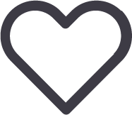 A small outline of a heart.